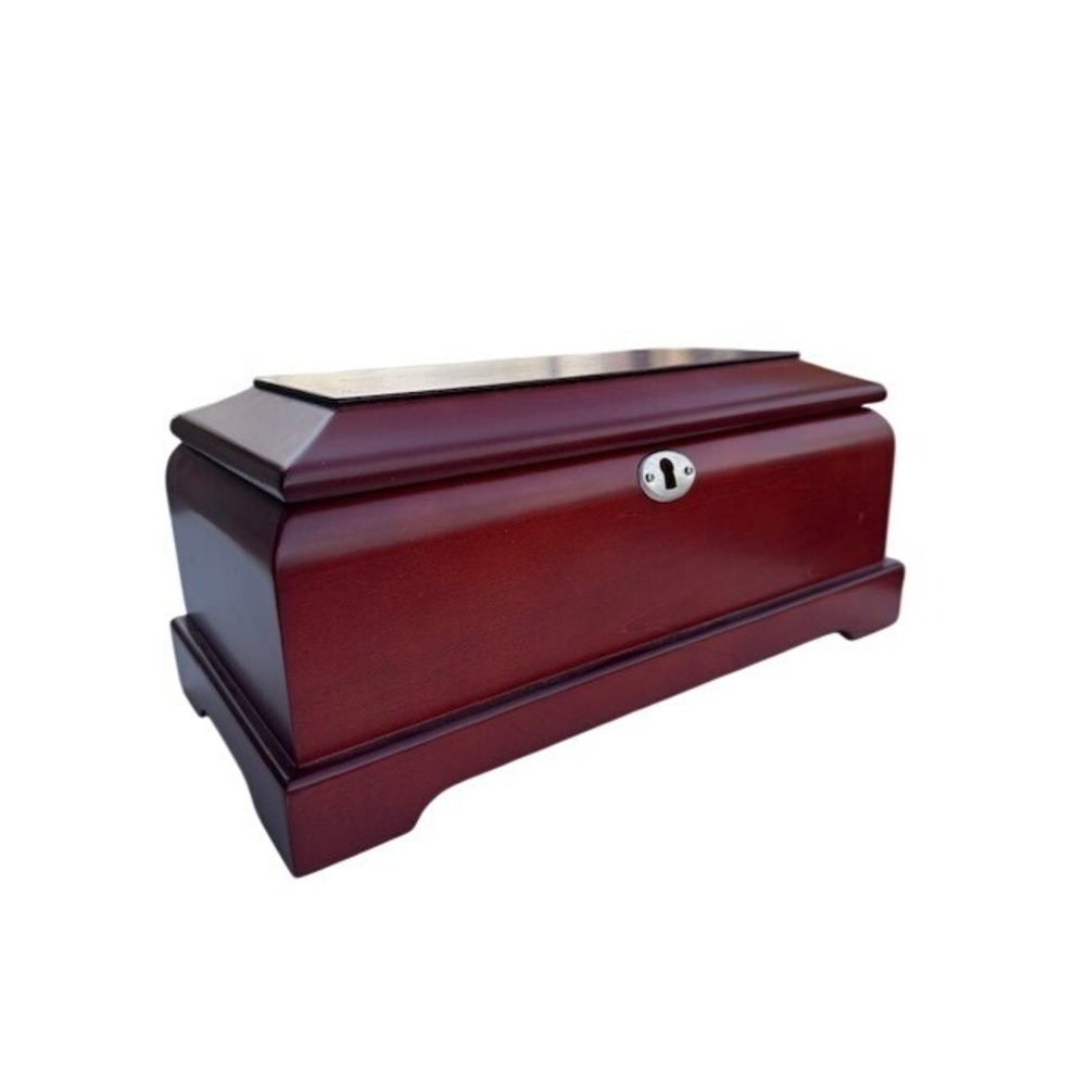 Giorgianno Hand Crafted Wooden Jewelry‎ Box Cherry Finish Mirror Removable Tray